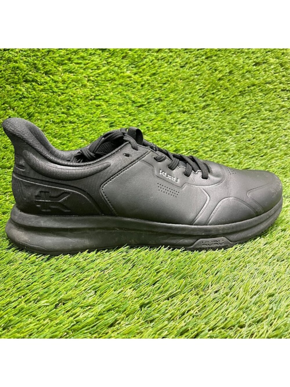 Kuru Shift Mens Size 12.5 Jet Black Athletic Walking Anti-Slip Shoes Sneakers